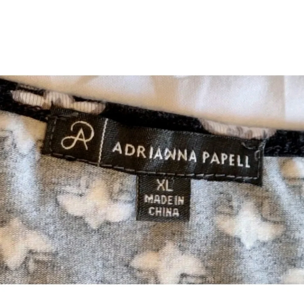 Adrianna Papell Y2K Whimsigoth Bell Sleeve Black Knit Top Size XL Flowy - Picture 7 of 8